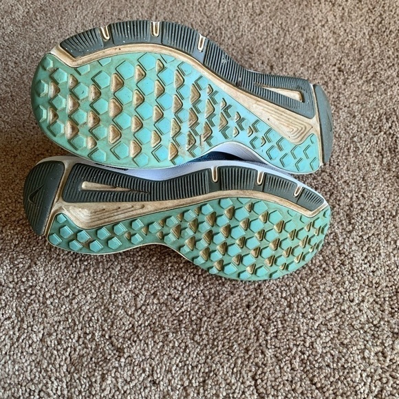 Nike Running Sneakers Womens Run Swift Stealth Trainers Gray Blue Lace Up - Picture 2 of 4